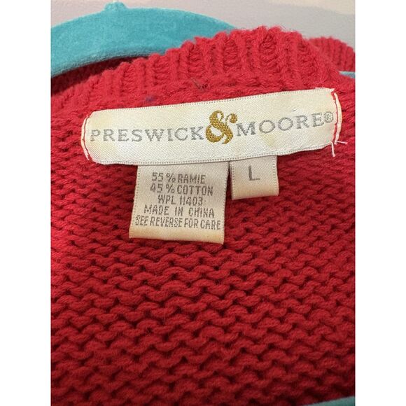 Vintage Preswick & Moore Sweater Womens Large Red Christmas Nutcracker Ugly 90s - Picture 5 of 6